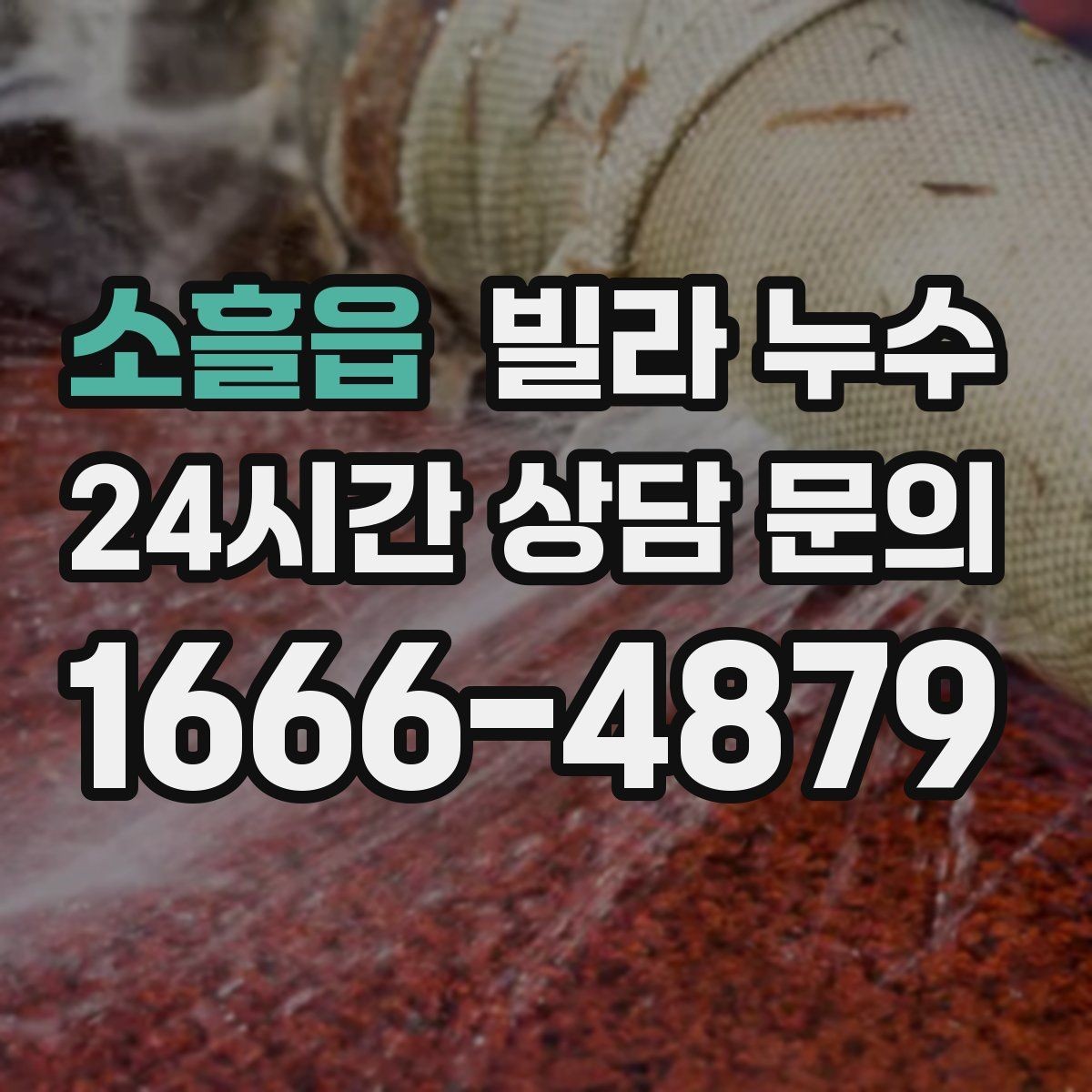 소흘읍 빌라 누수 배수구 주변이 항상 젖어 있다면