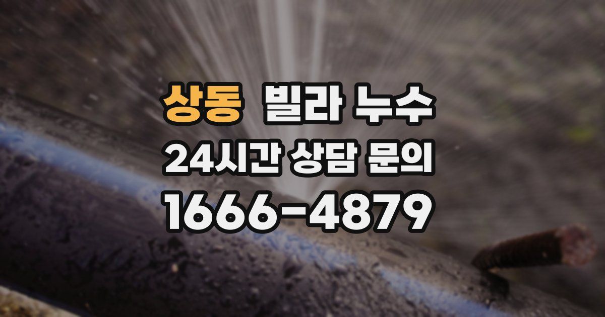 상동 빌라 누수