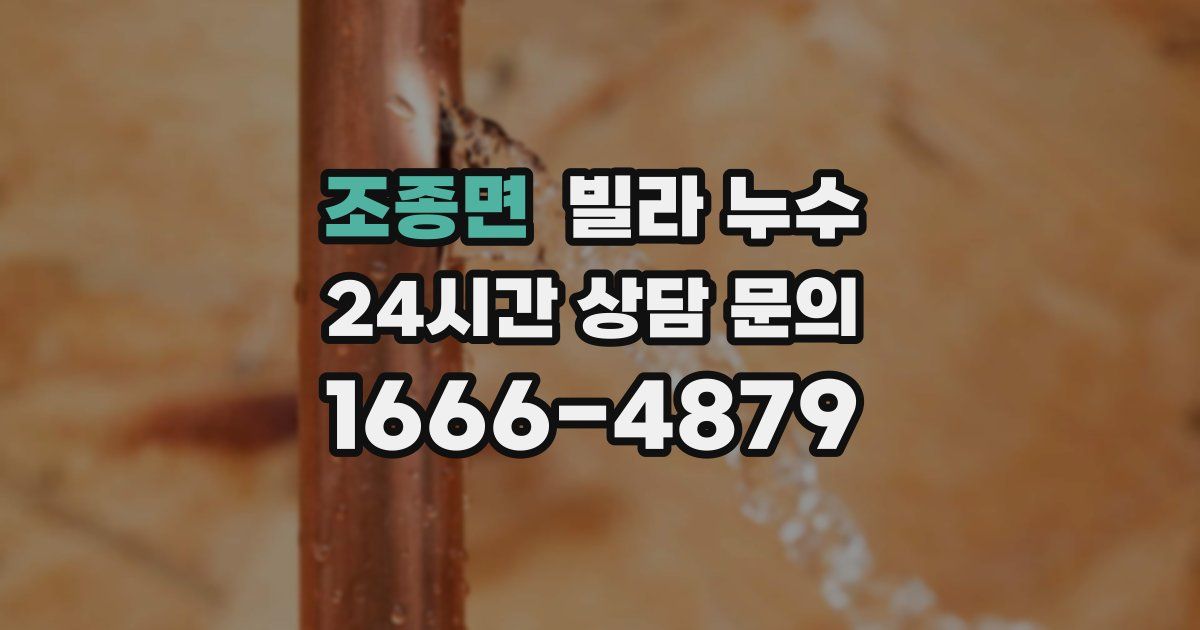 조종면 빌라 누수