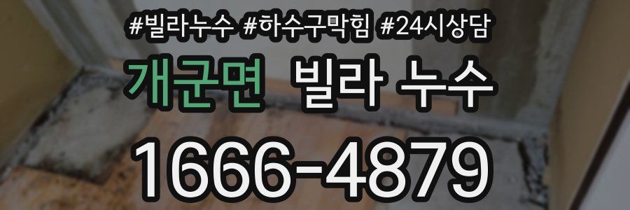 개군면 빌라 누수