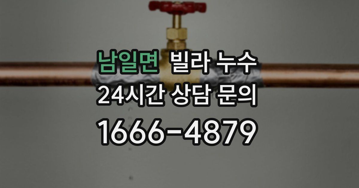 남일면 빌라 누수