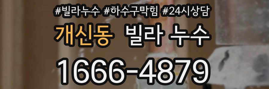 개신동 빌라 누수
