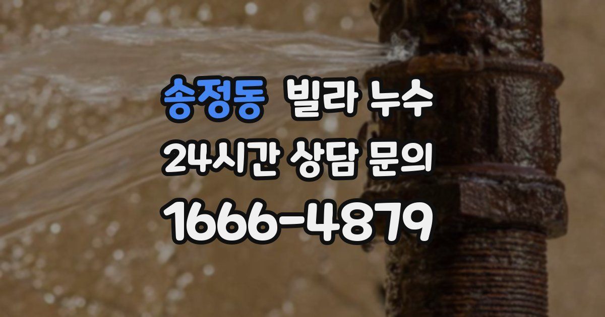 송정동 빌라 누수