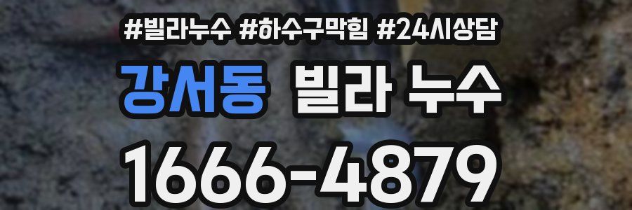 강서동 빌라 누수