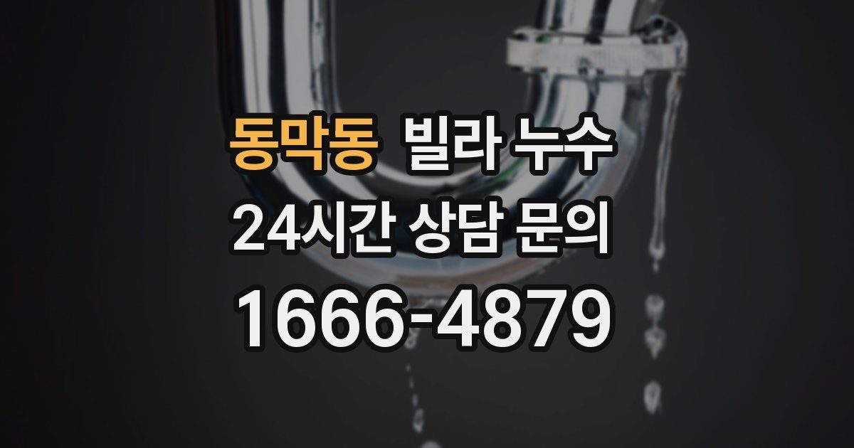 동막동 빌라 누수