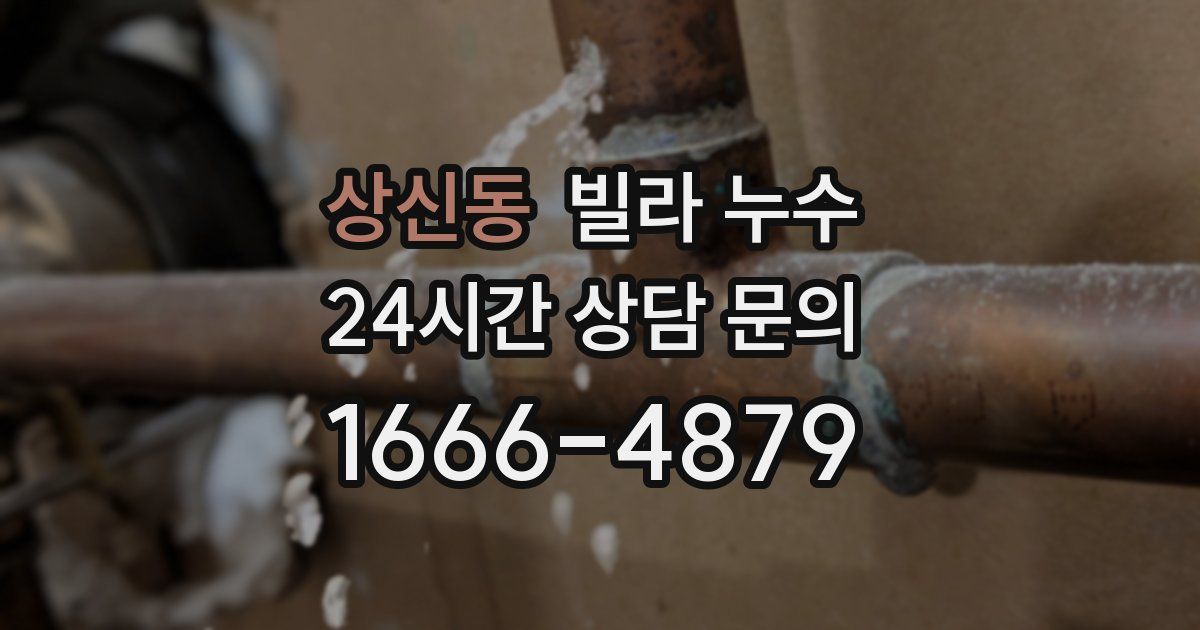 상신동 빌라 누수
