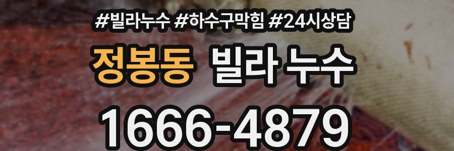 정봉동 빌라 누수