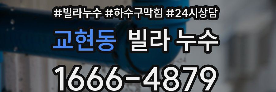 교현동 빌라 누수