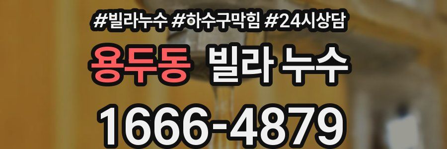 용두동 빌라 누수