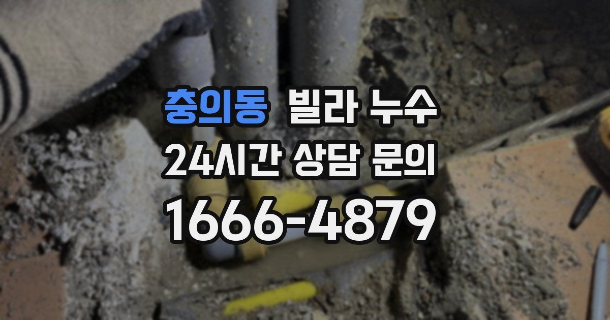 충의동 빌라 누수