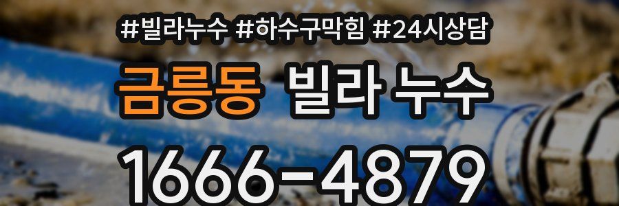 금릉동 빌라 누수