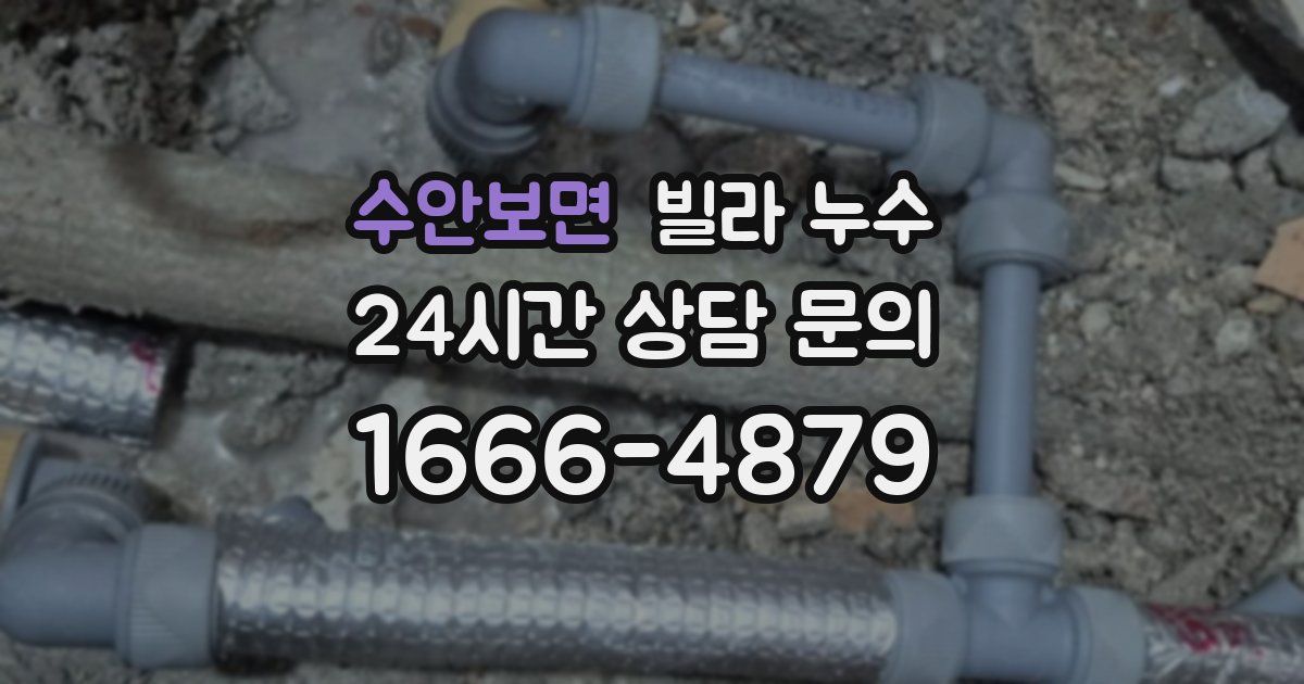 수안보면 빌라 누수