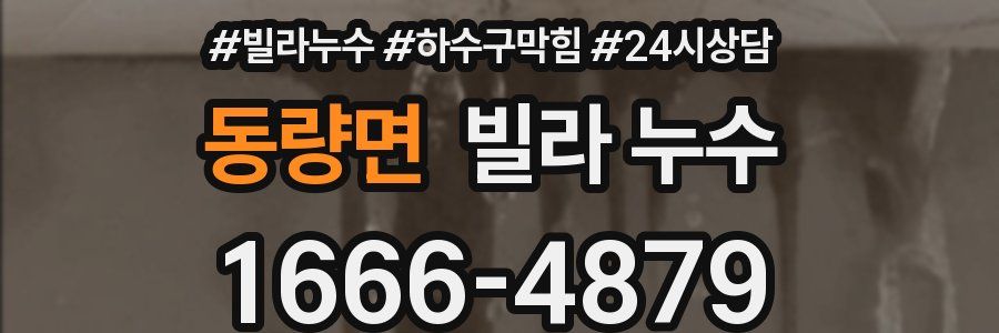 동량면 빌라 누수