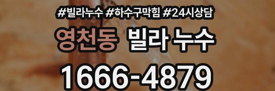 영천동 빌라 누수