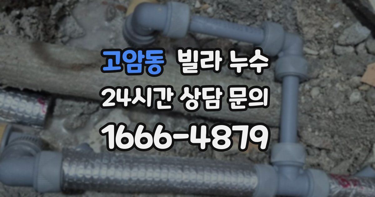 고암동 빌라 누수