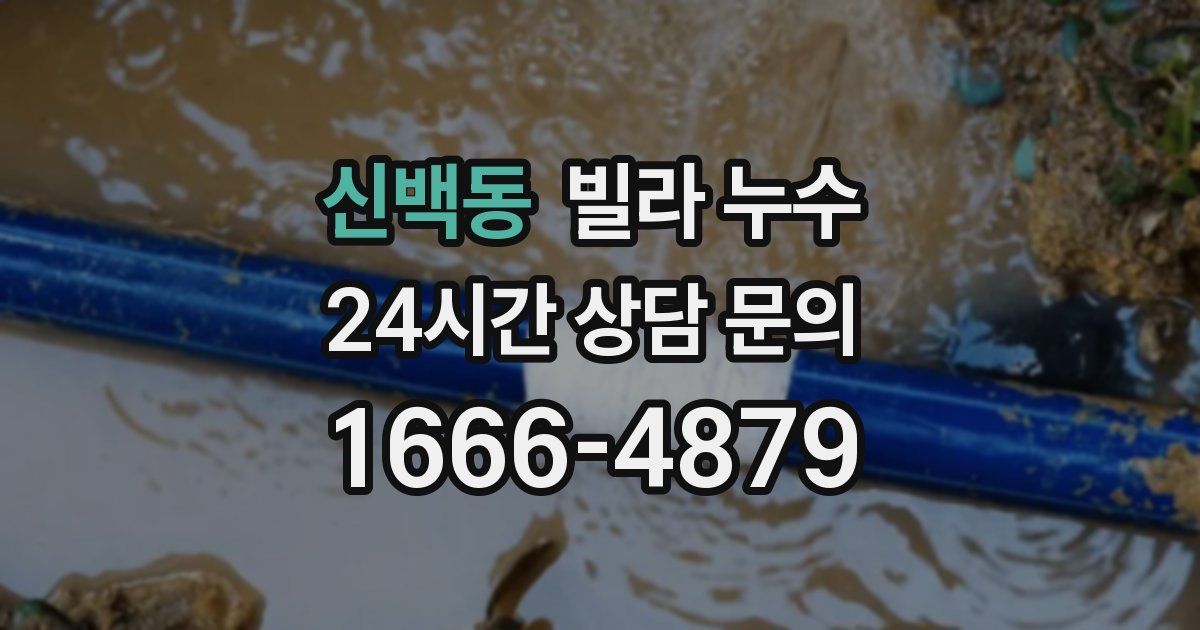 신백동 빌라 누수