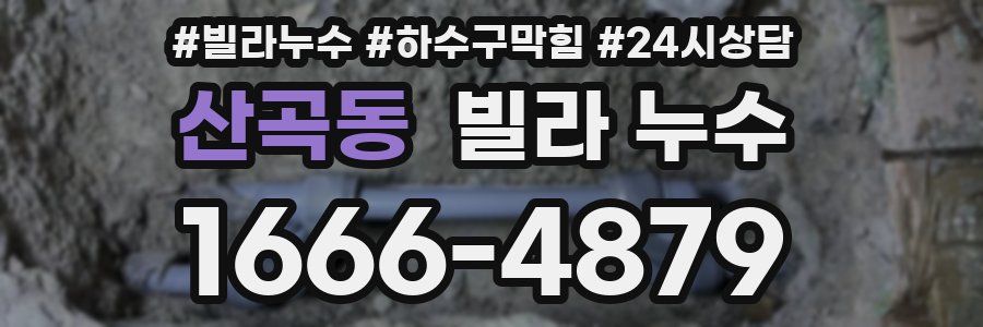 산곡동 빌라 누수