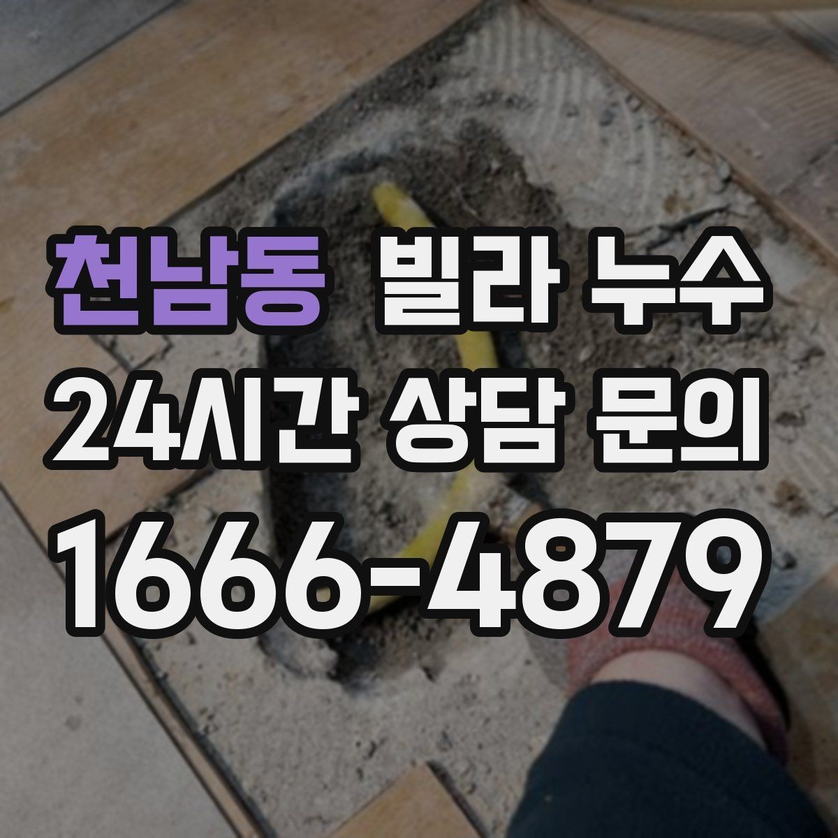 천남동 빌라 누수 배수관 문제로 벽이 젖는 경우 정리