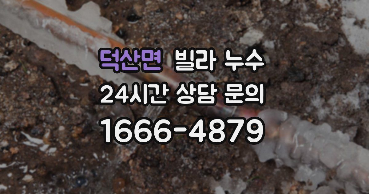 덕산면 빌라 누수