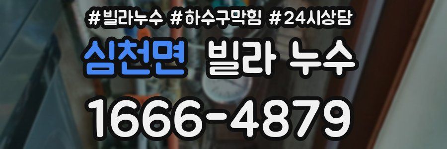 심천면 빌라 누수