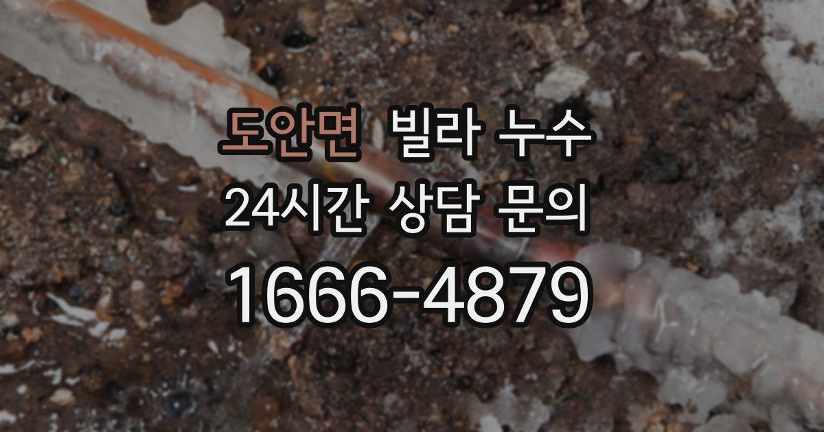 도안면 빌라 누수