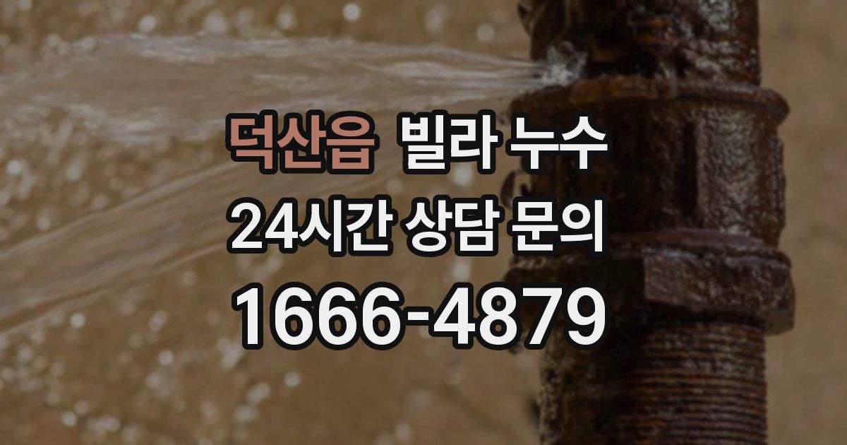 덕산읍 빌라 누수