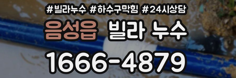 음성읍 빌라 누수
