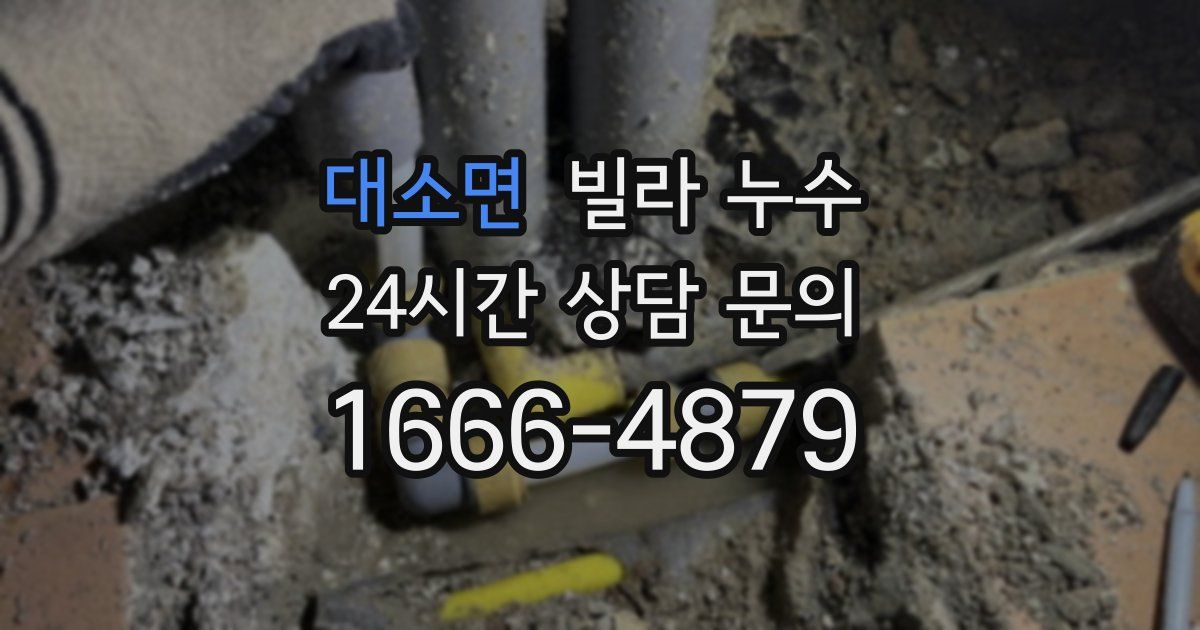 대소면 빌라 누수