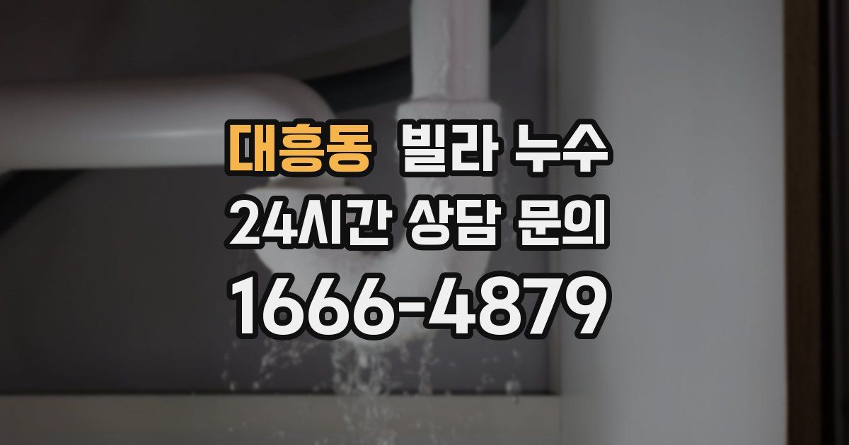 대흥동 빌라 누수