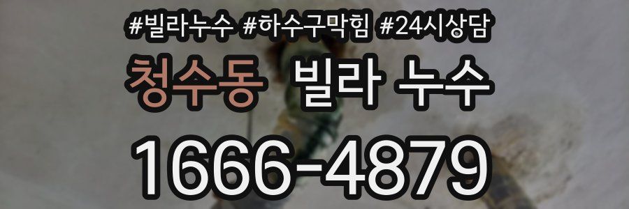 청수동 빌라 누수