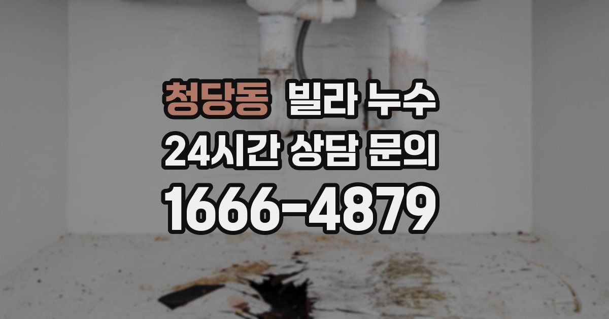 청당동 빌라 누수