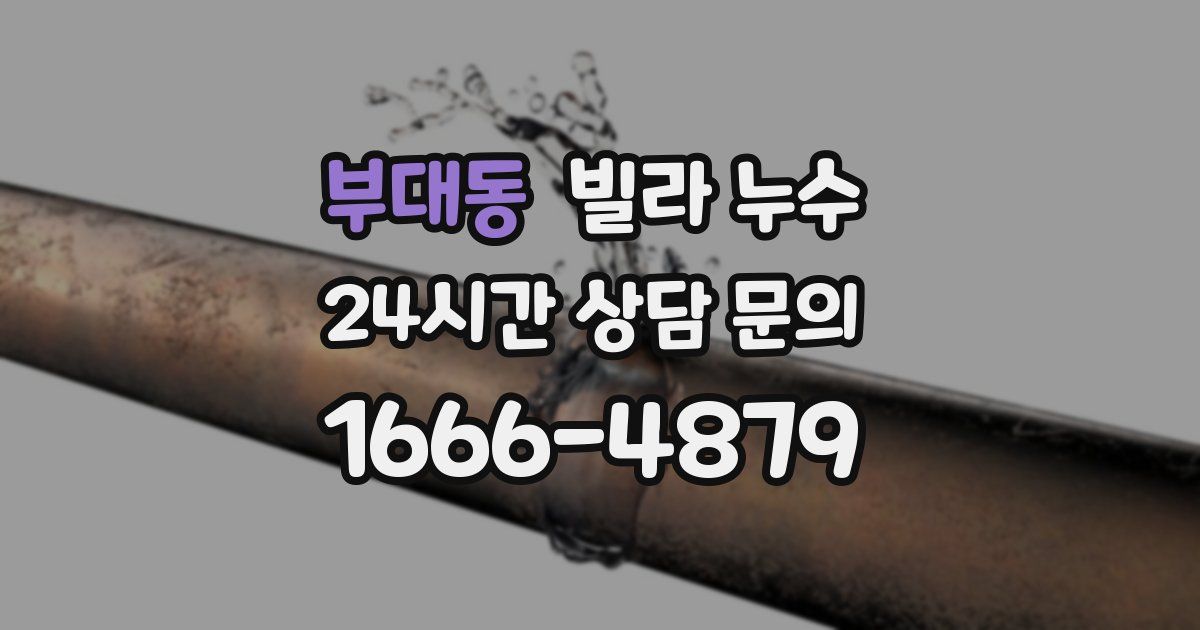 부대동 빌라 누수