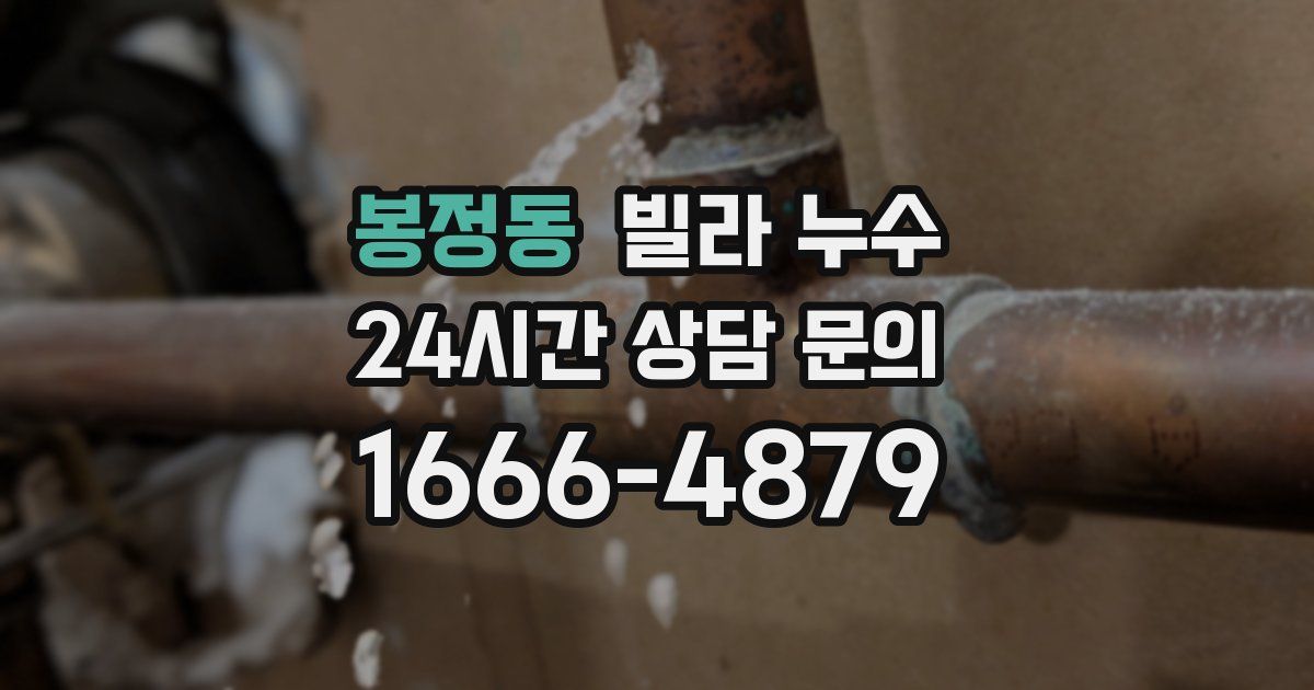 봉정동 빌라 누수