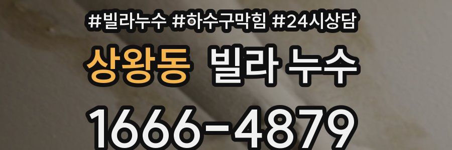 상왕동 빌라 누수