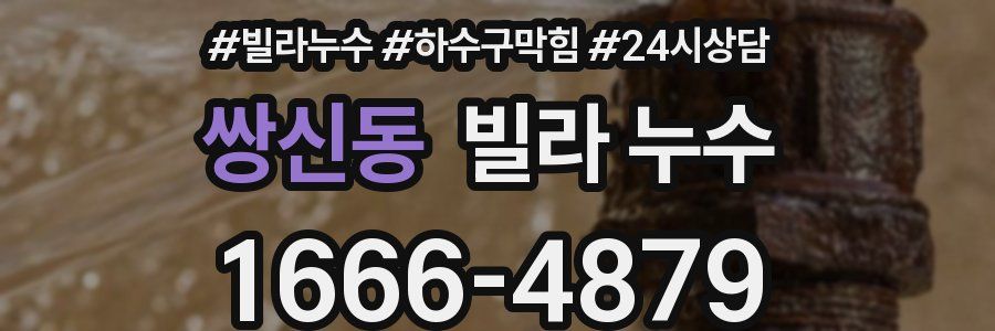 쌍신동 빌라 누수