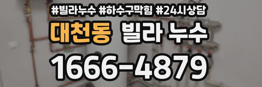 대천동 빌라 누수