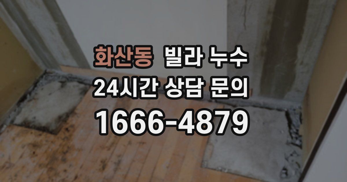 화산동 빌라 누수