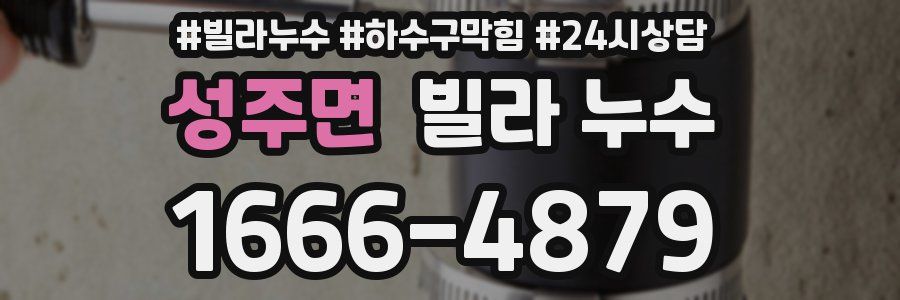 성주면 빌라 누수