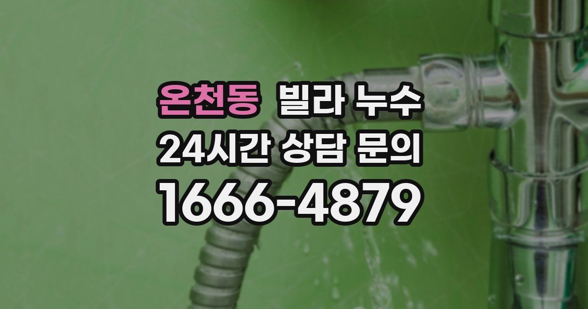 온천동 빌라 누수