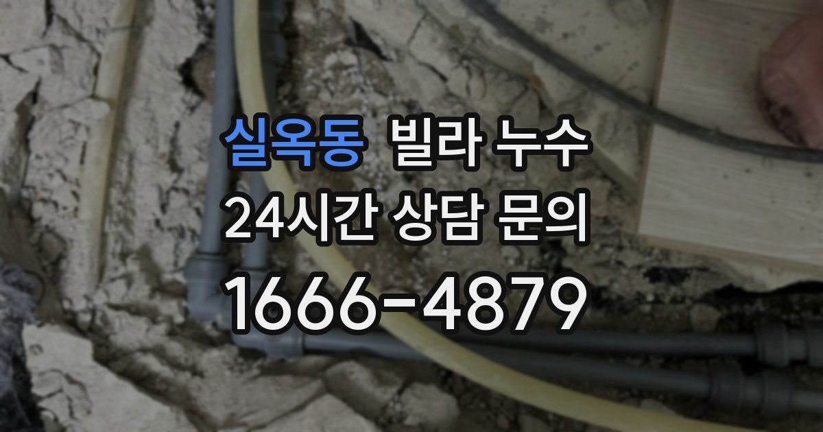 실옥동 빌라 누수