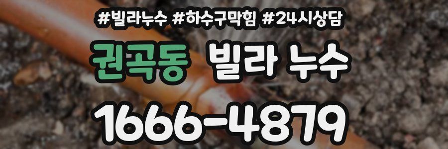 권곡동 빌라 누수