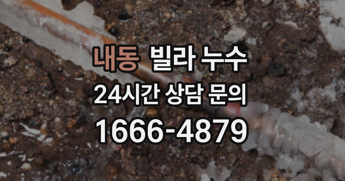 내동 빌라 누수
