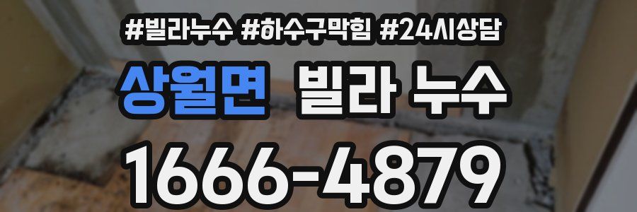 상월면 빌라 누수