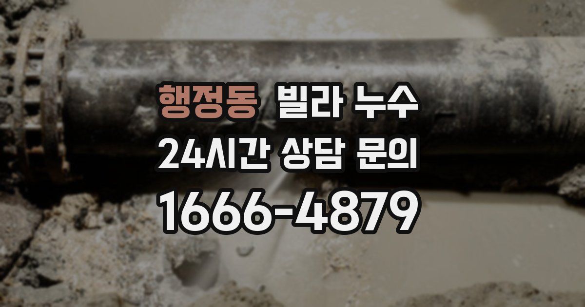 행정동 빌라 누수