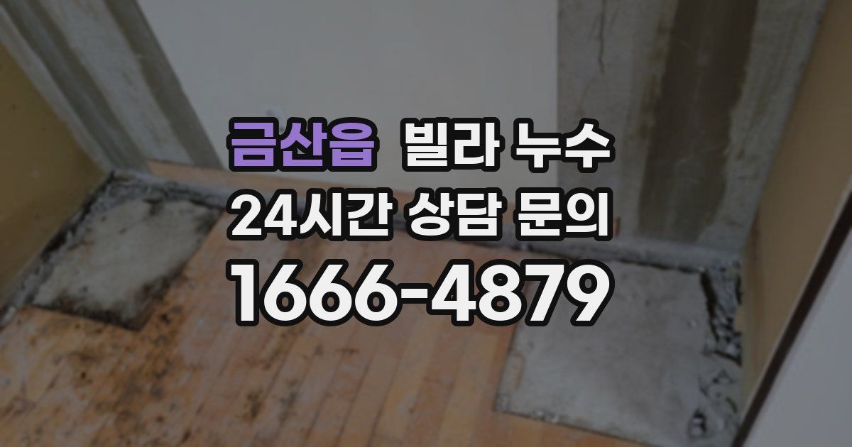 금산읍 빌라 누수