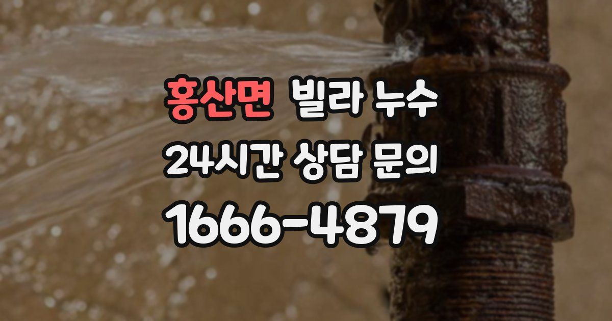 홍산면 빌라 누수