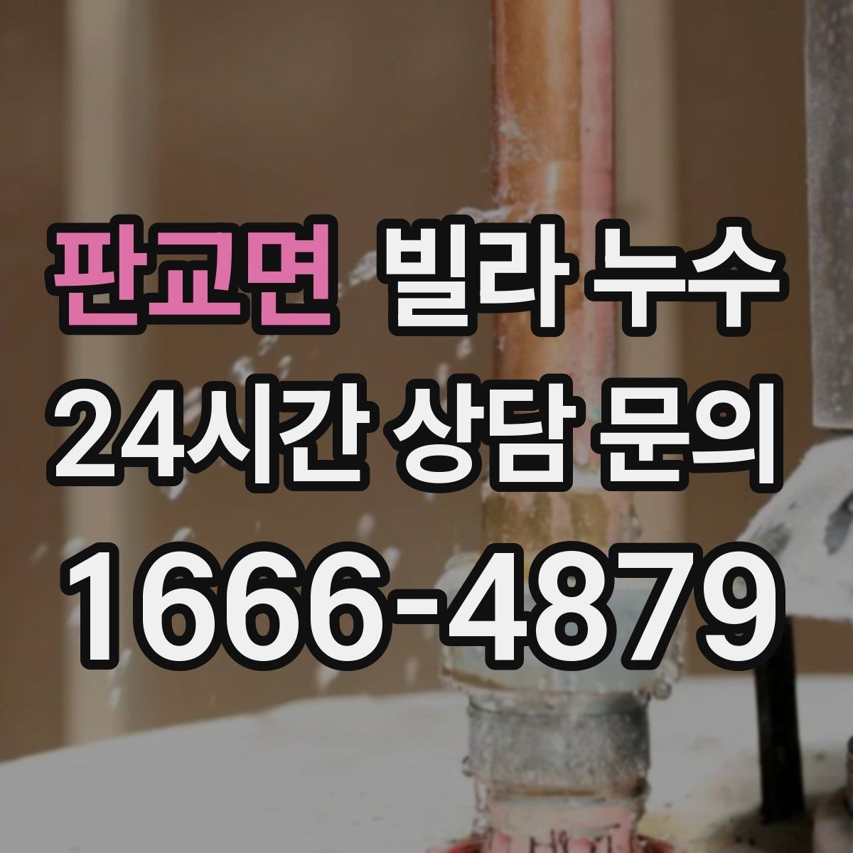 판교면 빌라 누수 주방 싱크대 하부장 바닥이 젖는다면
