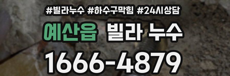 예산읍 빌라 누수