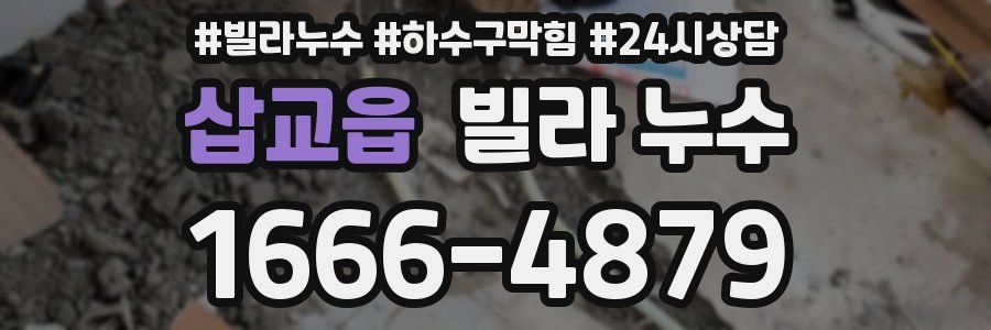 삽교읍 빌라 누수