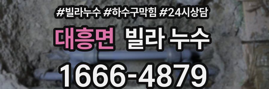 대흥면 빌라 누수
